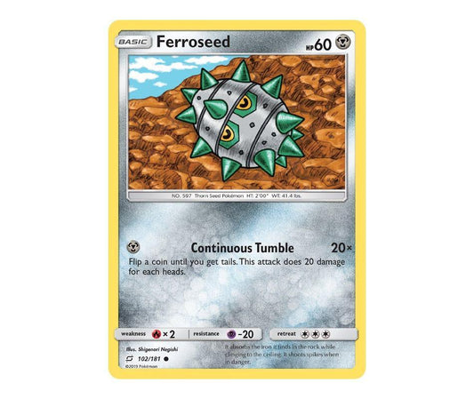 Pokemon: Ferroseed 102/181 - Team Up | Romulus Games