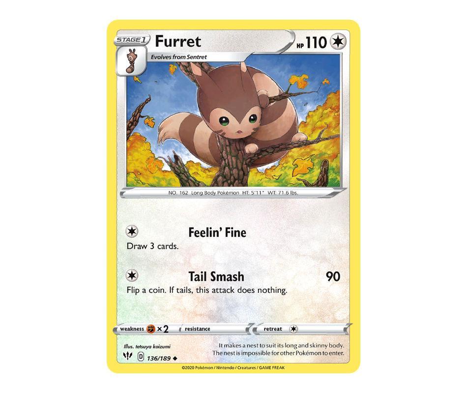 Pokemon: Furret 136/189 - Darkness Ablaze | Romulus Games