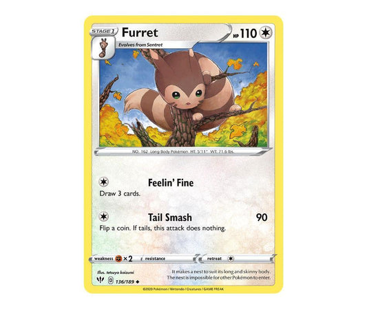 Pokemon: Furret 136/189 - Darkness Ablaze | Romulus Games