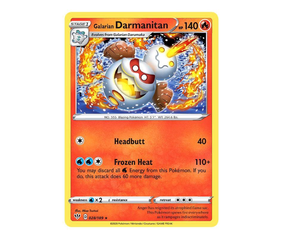 Pokemon: Galarian Darmanitan 028/189 - Darkness Ablaze | Romulus Games