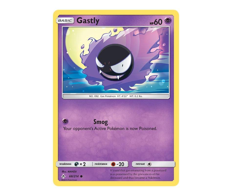 Pokemon: Gastly 68/214 - Unbroken Bonds | Romulus Games