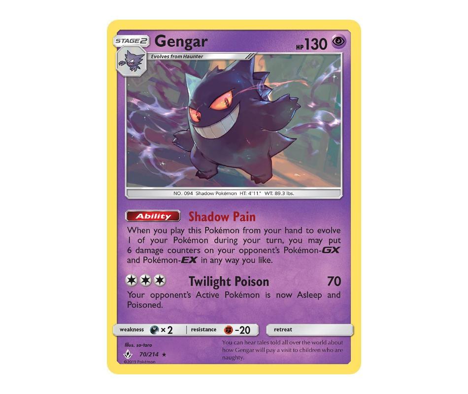 Pokemon: Gengar 70/214 - Unbroken Bonds | Romulus Games