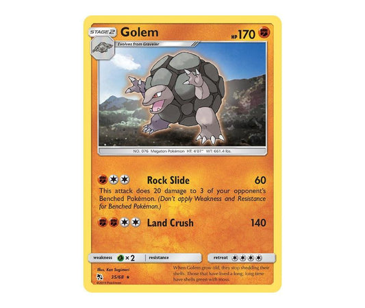 Pokemon: Golem 35/68 - Hidden Fates | Romulus Games