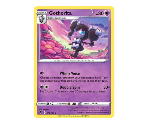 Pokemon: Gothorita 074/189 - Darkness Ablaze | Romulus Games