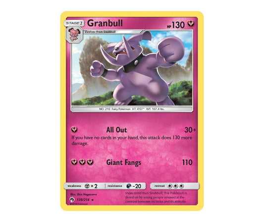 Pokemon: Granbull 138/214 - Lost Thunder | Romulus Games