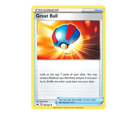 Pokemon: Great Ball 164/202 - Sword & Shield | Romulus Games