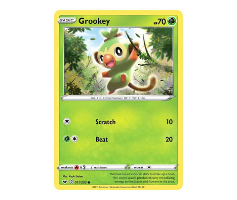 Pokemon: Grookey 011/202 - Sword & Shield | Romulus Games