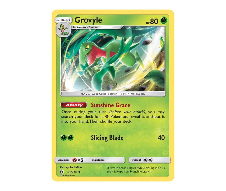 Pokemon: Grovyle 21/214 - Lost Thunder | Romulus Games