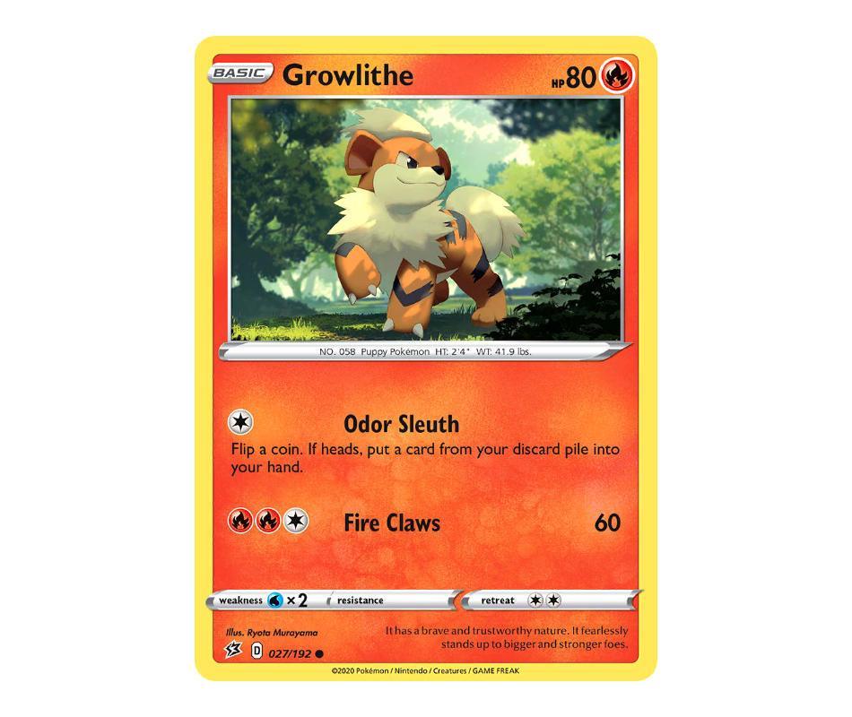 Pokemon: Growlithe 027/192 - Rebel Clash | Romulus Games