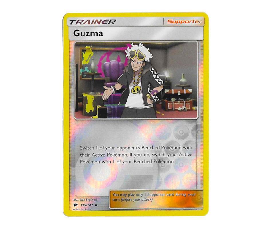 Pokemon: Guzma 115/147 (Reverse Holo) - Burning Shadows | Romulus Games