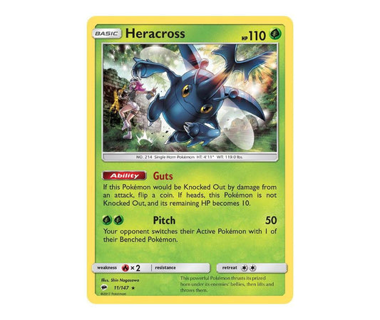 Pokemon: Heracross 11/147 - Burning Shadows | Romulus Games