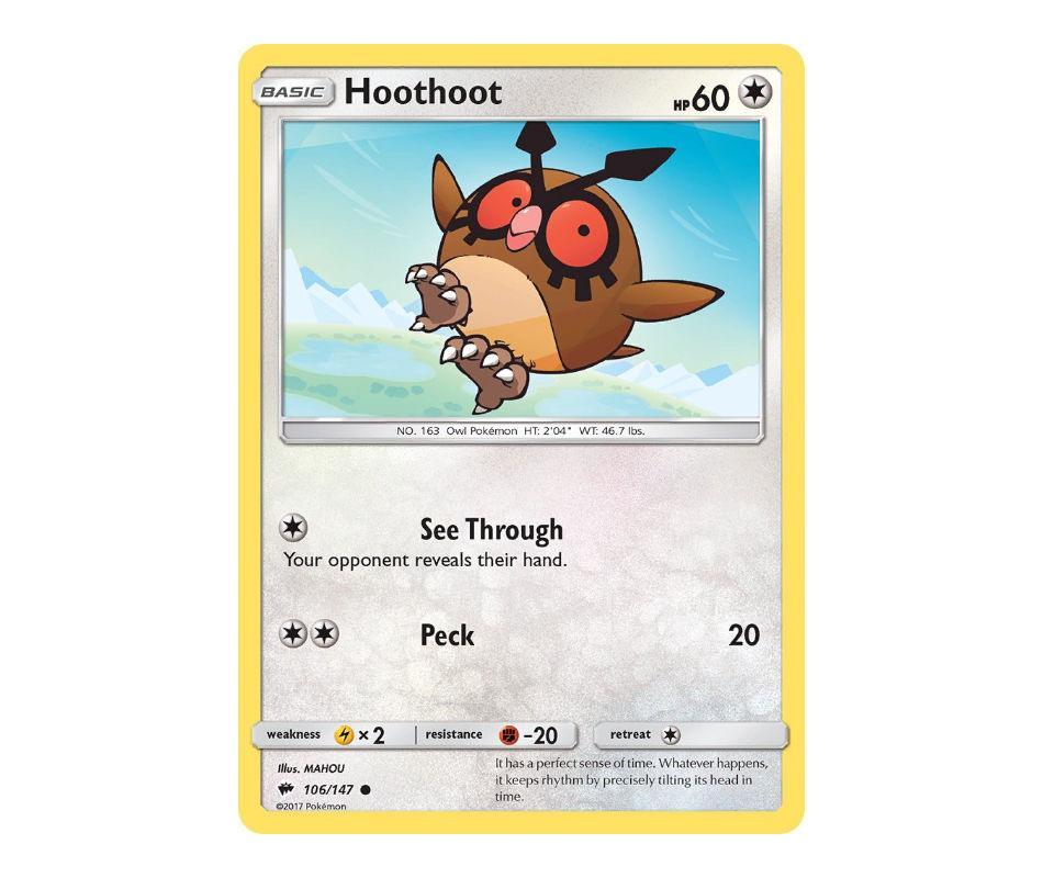 Pokemon: Hoothoot 106/147 - Burning Shadows | Romulus Games