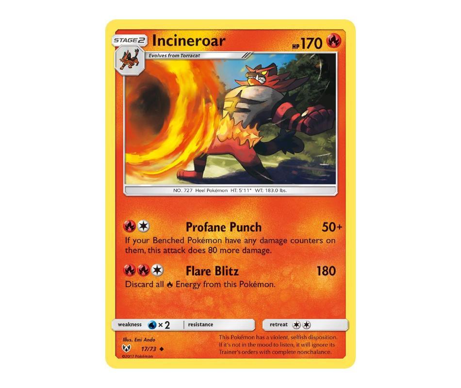 Pokemon: Incineroar 17/73 - Shining Legends | Romulus Games