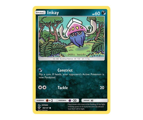 Pokemon: Inkay 89/147 - Burning Shadows | Romulus Games