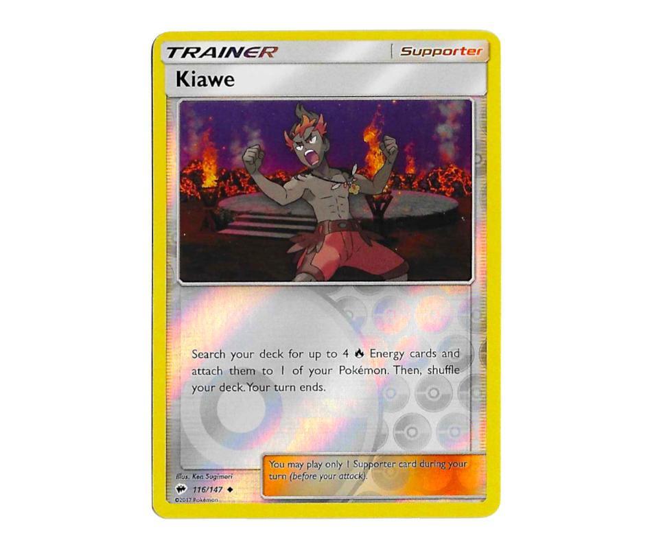 Pokemon: Kiawe 116/147 (Reverse Holo) - Burning Shadows | Romulus Games