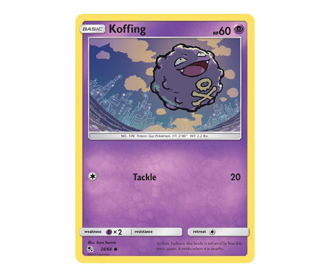 Pokemon: Koffing 28/68 - Hidden Fates | Romulus Games