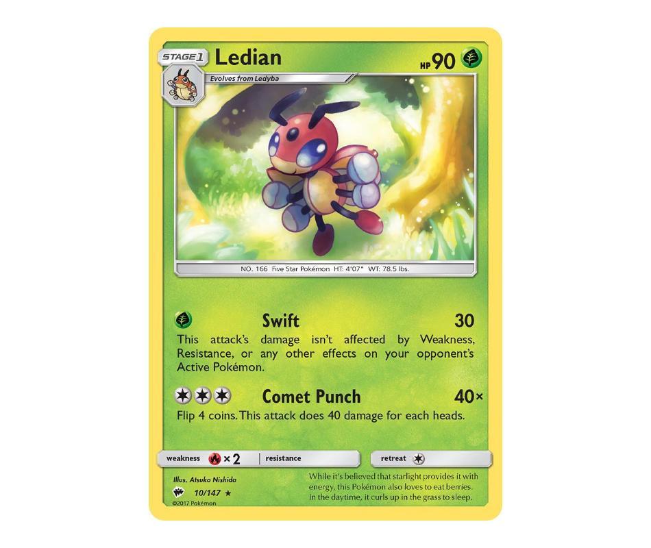 Pokemon: Ledian 10/147 - Burning Shadows | Romulus Games