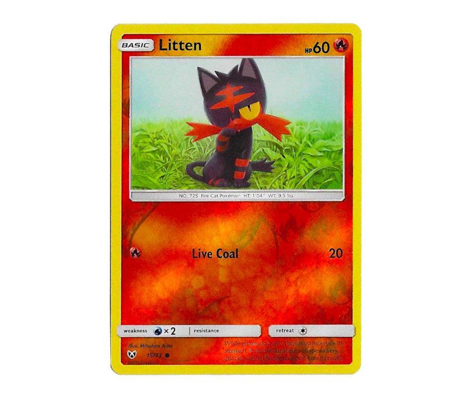 Pokemon: Litten 15/73 (Reverse Holo) - Shining Legends | Romulus Games