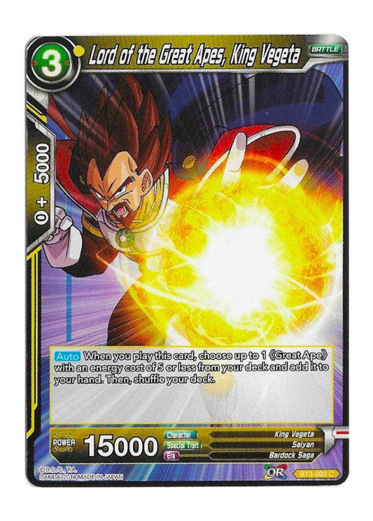 Dragon Ball Super: Lord of the Great Apes, King Vegeta BT3-093 - Cross Worlds | Romulus Games