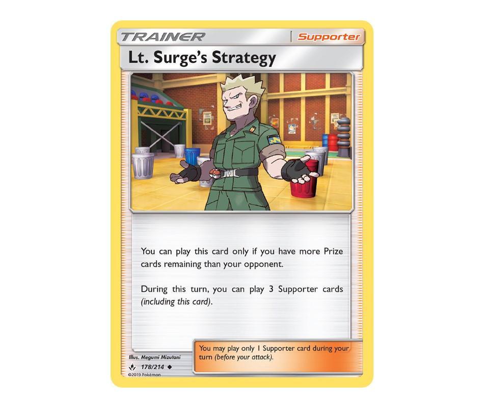 Pokemon: Lt. Surge's Strategy 178/214 - Unbroken Bonds | Romulus Games