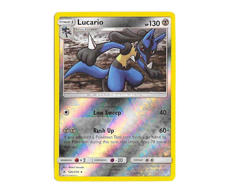 Pokemon: Lucario 126/214 (Reverse Holo) - Unbroken Bonds | Romulus Games