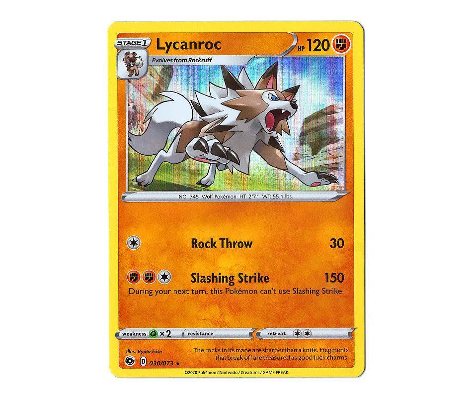 Pokemon: Lycanroc 030/073 (Holo) - Champion's Path | Romulus Games