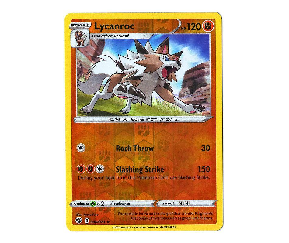 Pokemon: Lycanroc 030/073 (Reverse Holo) - Champion's Path | Romulus Games