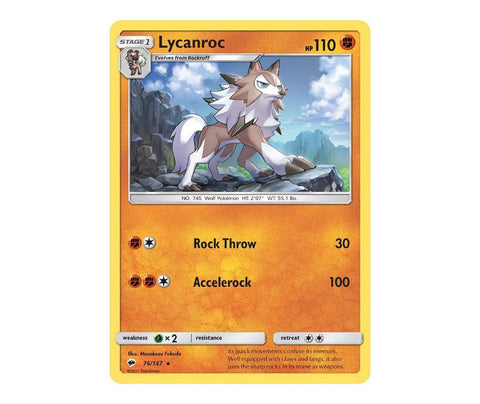 Pokemon: Lycanroc 76/147 - Burning Shadows | Romulus Games