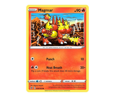 Pokemon: Magmar 029/192 - Rebel Clash | Romulus Games