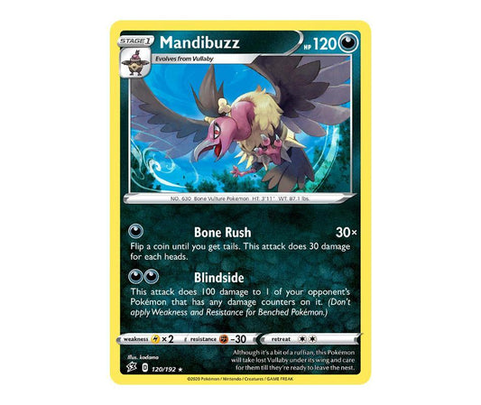 Pokemon: Mandibuzz 120/192 - Rebel Clash | Romulus Games
