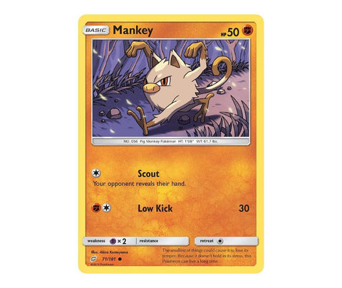 Pokemon: Mankey 71/181 - Team Up | Romulus Games