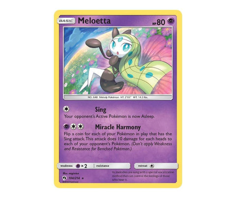 Pokemon: Meloetta 104/214 - Lost Thunder | Romulus Games