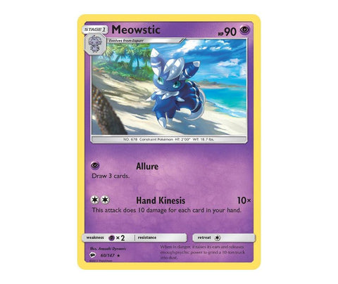 Pokemon: Meowstic 60/147 - Burning Shadows | Romulus Games