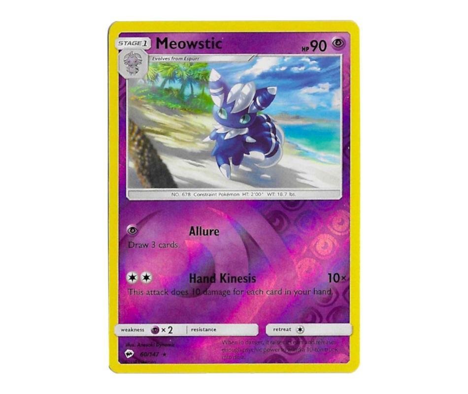 Pokemon: Meowstic 60/147 (Reverse Holo) - Burning Shadows | Romulus Games