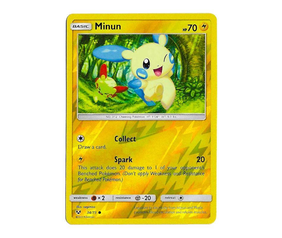 Pokemon: Minun 34/73 (Reverse Holo) - Shining Legends | Romulus Games