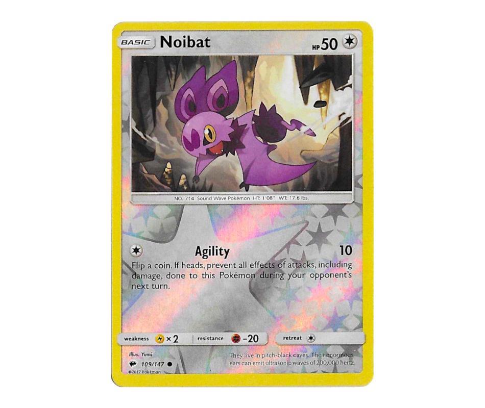 Pokemon: Noibat 109/147 (Reverse Holo) - Burning Shadows | Romulus Games