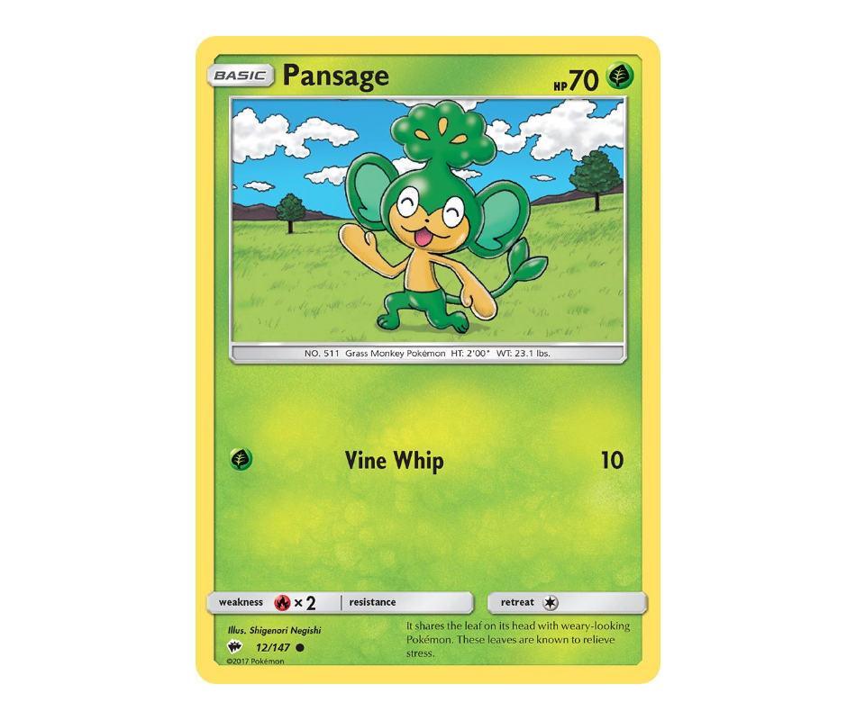 Pokemon: Pansage 12/147 - Burning Shadows | Romulus Games