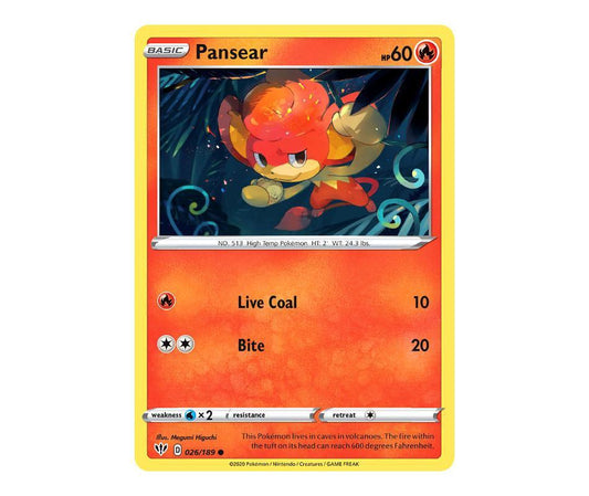 Pokemon: Pansear 026/189 - Darkness Ablaze | Romulus Games