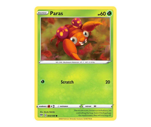 Pokemon: Paras 003/189 - Darkness Ablaze | Romulus Games