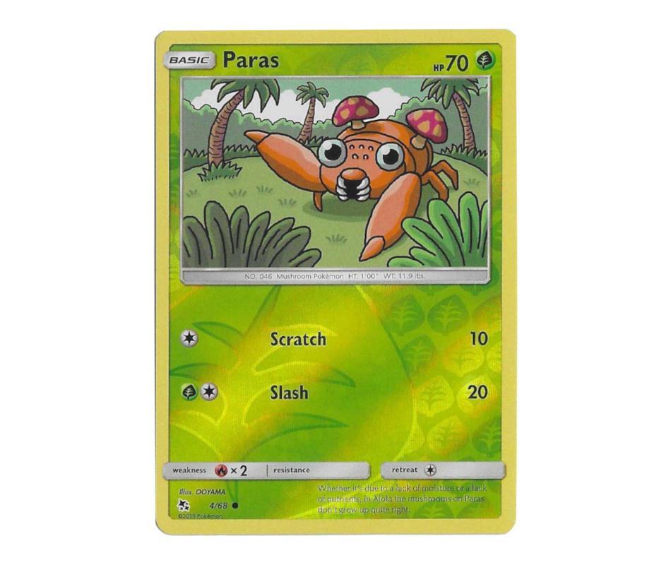 Pokemon: Paras 4/68 (Reverse Holo) - Hidden Fates | Romulus Games