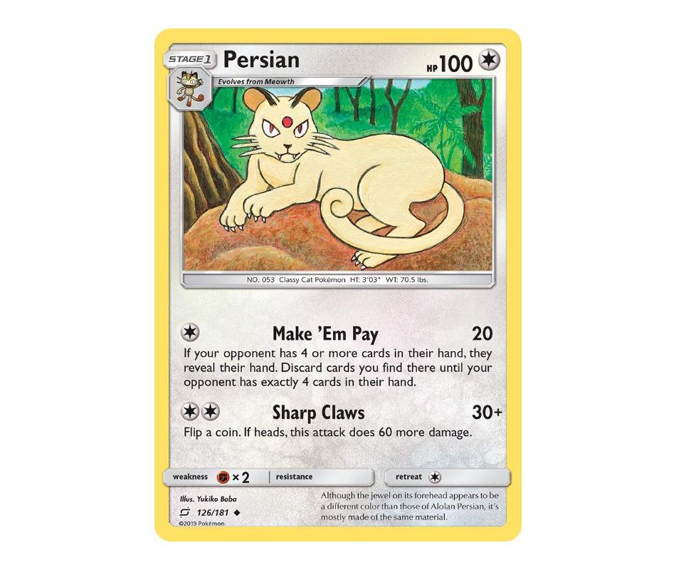 Pokemon: Persian 126/181 - Team Up | Romulus Games