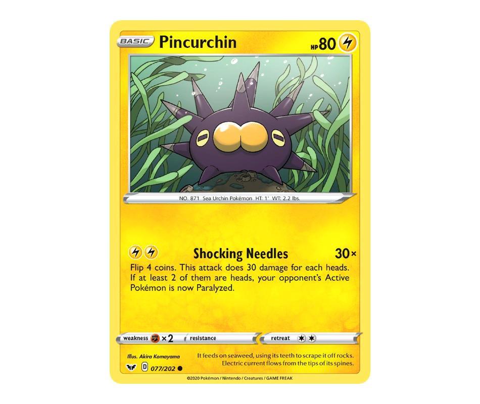 Pokemon: Pincurchin 077/202 - Sword & Shield | Romulus Games