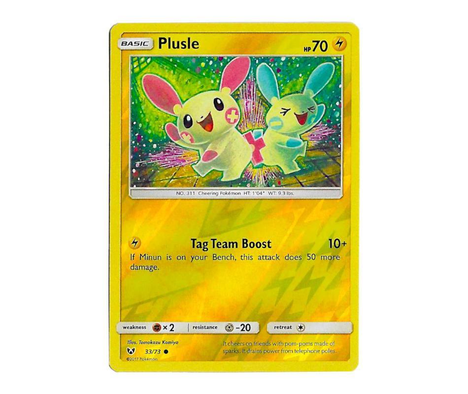 Pokemon: Plusle 33/73 (Reverse Holo) - Shining Legends | Romulus Games