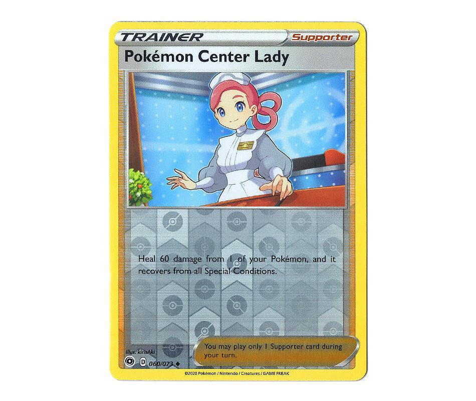 Pokemon: Pok‚àö¬©mon Center Lady 060/073 (Reverse Holo) - Champion's Path | Romulus Games