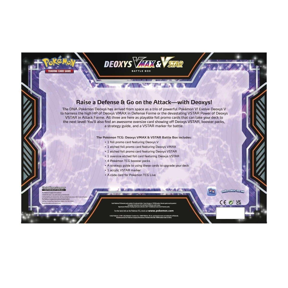 Pokemon: Deoxys & Zeraora VMAX & VSTAR - Battle Box (Set of 2) | Romulus Games