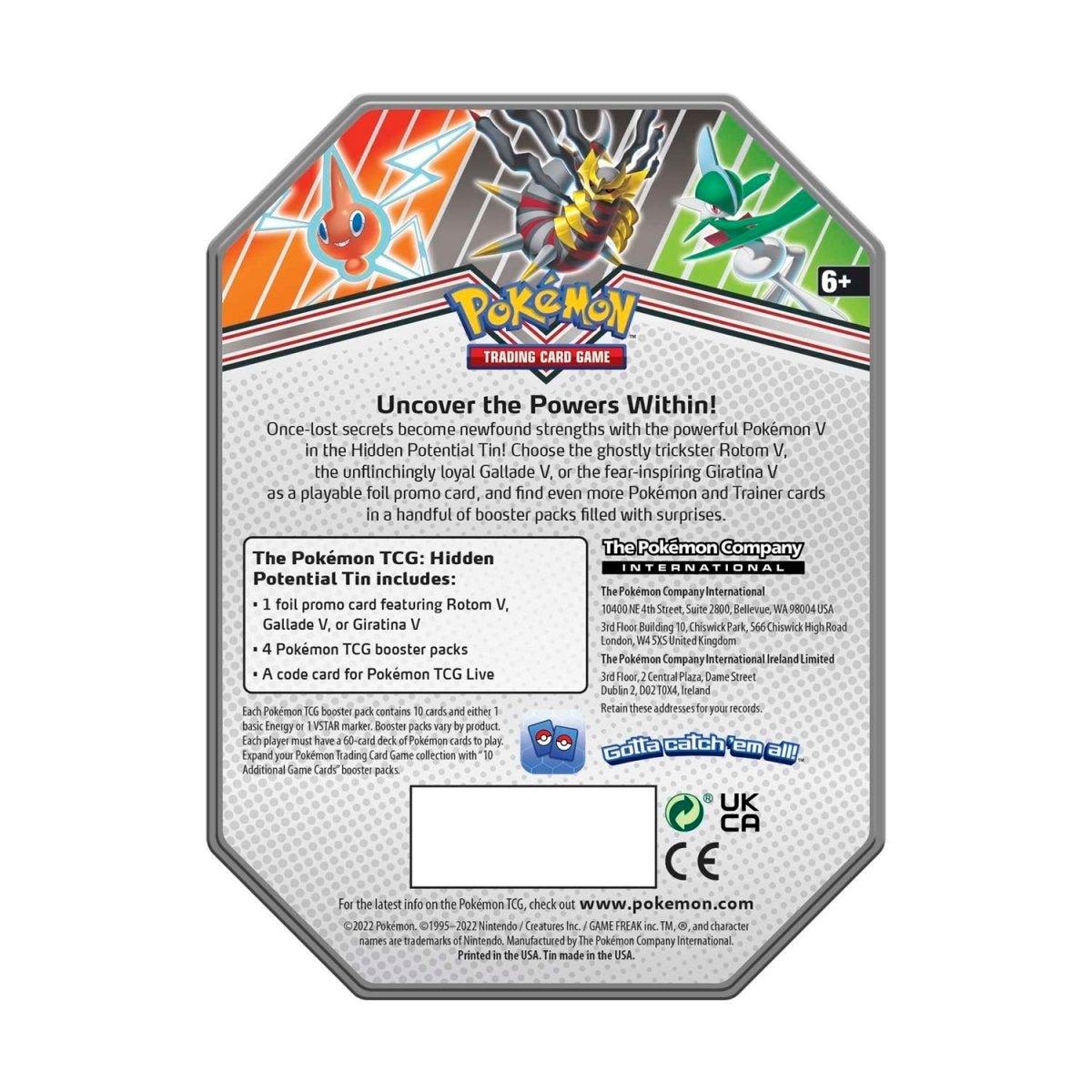 Pokemon TCG: Hidden Potential - Tin: Gallade V Romulus Games Pokemon TCG: Hidden Potential - Tin: Gallade V Romulus Games