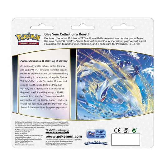 Pokemon: Sword & Shield Silver Tempest - 3 Pack Blister: Manaphy | Romulus Games