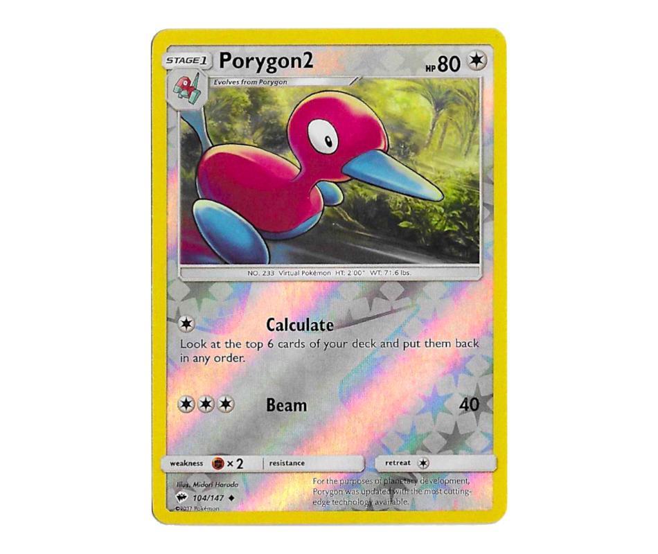 Pokemon: Porygon2 104/147 (Reverse Holo) - Burning Shadows | Romulus Games