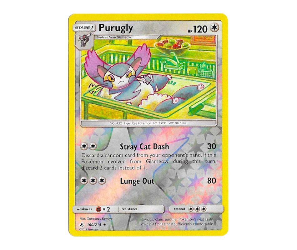 Pokemon: Purugly 160/214 (Reverse Holo) - Unbroken Bonds | Romulus Games