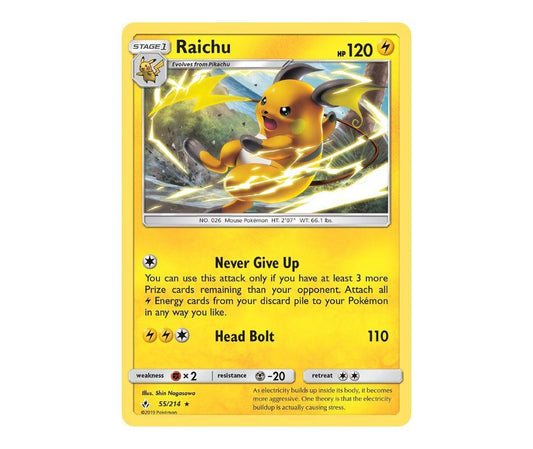 Pokemon: Raichu 55/214 - Unbroken Bonds | Romulus Games